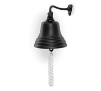 ACL Bar Accessori per Home Pub Campanello a mano - Campana da bar a parete Decorazioni nautiche - Campana nera unica con suono forte ideale per Natale, ricevimenti, pub 6 pollici