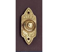 ACL - Campanello in ottone massiccio, stile steampunk, stile vittoriano edoardiano, campanello a pulsante (75 mm)