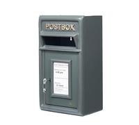 ACL Royal - Cassetta postale con serratura - Cassetta postale a parete - Scatola postale con serratura - Scatola postale in ghisa resistente (scatola postale grigia 17D x 44H)