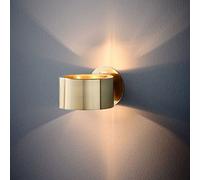 ACLBLK Applique da Parete in Oro Spazzolato Post Moderno Up Down Cilindro Interno Anello Luce E27 Piccolo Apparecchio di Illuminazione per Corridoio per Scala Ca