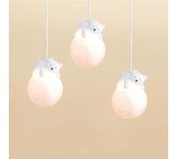 ACLBLK Simpatico Orso Lampada a Sospensione Con Stampa 3D Luna Globo Cartone Animato Coniglio Addormentato Lampadario Pianeta Lampada A Sospensione Camera Dei Bambini 3 Luci Lampada A Sospensione