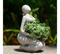 Aclema Fioriere per piante da interno da esterno Grandi vasi da fiori Vaso da fiori unico Fioriera a testa alta per piante grasse Vaso da fiori moderno con foro di drenaggio Nuova vita