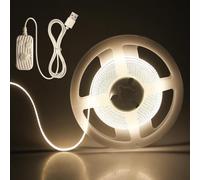 Aclorol 3M 5V Striscia LED COB con sensore di movimento USB Luce per scale Bianca neutra con cavo USB lungo 1,5M Striscia LED dimmerabile 960LED Modalità giorno/notte/sempre accesa per scale, sotto il