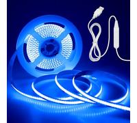 Aclorol Striscia LED COB USB da 3 m, 5 V, luce blu ghiaccio, dimmerabile, flessibile, 960 LED, larghezza 8 mm, retroilluminazione TV a LED con cavo USB da 1,5 m, per interni, Natale, feste