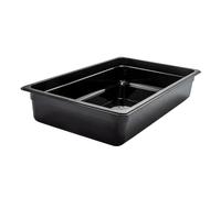AcMax GN 1/1 - Contenitore per gas GN, 16 litri, profondità 100 mm, in plastica, colore: Nero