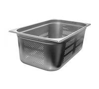 AcMax GN 1/1 - Contenitore per gas GN, in acciaio inox, 28 litri, profondità 200 mm, forato