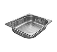 AcMax GN 1/2 - Contenitore per gas GN, in acciaio inox, 4 litri, profondità 65 mm, forato