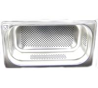 AcMax GN 1/3 - Contenitore per gas GN, in acciaio inox, 4 litri, profondità 100 mm, forato