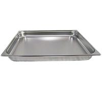 AcMax GN 2/1 - Contenitore per gas GN, in acciaio inox, 18,4 litri, profondità 65 mm, Gastronorm
