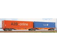 ACME H0 40385 Intermodale Tipo Sggmrss 90" Wascosa caricato con casse mobili