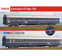 Acme 50924 - Carrozza letti Tipo T2s immatricolata presso le FS. Livrea blu TEN