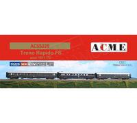 ACME 55228 - Set di tre carrozze per treni Rapidi FS con carrozza ristorante Tip