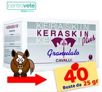 Acme KERASKIN PLUS 40 buste da 25 Gr per Cavalli⇢ Crescita rapida dello ZOCCOLO