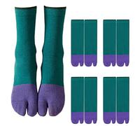 ACMEDE 4 paia di Calzini Tabi Stile Giapponese a Due Dita V da Donna Tabi Calzini Cotone Calze da Uomo Flip Flop Tabi Toe Calze Infradito Traspiranti Calze con 2 Dita per Uomini Donne Taglia 36-43