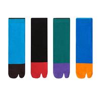 ACMEDE 4 paia di Tabi Calzini Stile Giapponese a Due Dita V da Donna calza Tabi Calze da Uomo Flip Flop Toe Infradito Traspiranti con 2 Dita per Uomini Donne Taglia 36-43