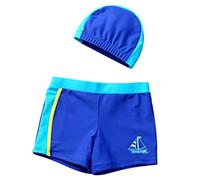 ACMEDE Bambino Pantaloncini Piscina con Cappello Ragazzo Protezione UV Costume da Bagno Bambini Pantaloncini Bermuda da Mare e Piscina Shorts con Cappellino da Nuoto per Ragazzi 1-14 Anni