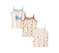 ACMEDE Canotta da Bambina in Cotone Top Senza Maniche per 0-3 Anni Neonata Cotone Canottiera da Bambina Canotte Floreale Stampata Bimba Canottiere Elastiche Confezione da 3