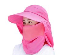 ACMEDE Cappello da Pesca Cappello da Pescatore Donna Tessuto Morbido Estate Cappello da Sole Cappello da Pesca con Patta Staccabile e Copricollo, Protezione Solare UPF 50+ Unisex Cappello Safari