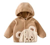 ACMEDE Giacca in Pile con Cappuccio per Bebé Cappotti Traspiranti per Neonati Capispalla a Vento e Cardigan per Bambini Piccoli Giacche Semplici Primavera-autunno 6 Mesi -4 Anni