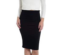 ACMEDE Gonna Donna Vita Alta Gonna a Tubino Ginocchio Lunghezza Gonna Formale a Vita Alta Gonna a Matita Elegante Gonna Bodycon Midi Gonna Women Pencil Skirt Tinta Unita, Nero, M