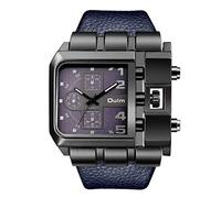 ACMEDE Orologio da Polso Analogico al Quarzo Tempo Libero Uomo Orologio con Quadrante Blu Scuro Quadrato e Cinturino in Pelle