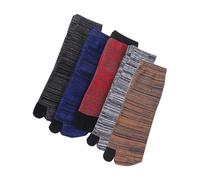 ACMEDE Tabi Giapponesi Calzini con Alluce Separato, 5 Paia di Calzini Cotone Calze Uomo Flip Flop Tabi Toe Calze, Calzini a Due Punte Calze con 2 Dita per Uomini e Donne, Taglia 36-43