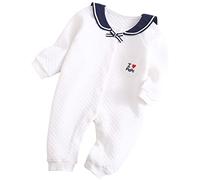 ACMEDE Tuta da Marinaio per Neonato Pagliaccetto Marinaio Navy da Primavera Autunno Abbigliamento Regalo per Neonate Neonati Nautical Tuta Manica Lunga Elegante Romper Bimbo Jumpsuit, Love Dad 0-3 M