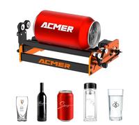 ACMER M2 Modulo Rotante Laser, Rullo Rotante a 360° con Spazio di incisione di 4-138mm per Oggetti Cilindrici, Anelli, Compatibile con ACMER P1, P2 e la Maggior Parte Delle Incisione Laser