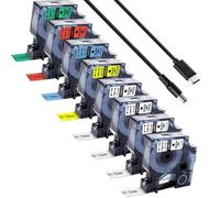 Acmerota 45010 45013 45016 45017 45018 45019 per Dymo D1 12mm x 7m Nastro per etichette per Dymo LabelManager 100 120P 150 160 200 220P 260P 250 280 210D 360D 260P 420P 450