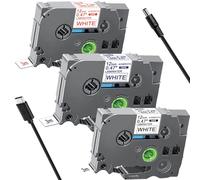 Acmerota Compatibile per Brother TZe-FA231 TZe-FA3 TZe-FA3R 12 mm x 3 m Nastro termoadesivo in tessuto per Brother P-Touch 1000 1010 D400 1000 1280 E100 H100 H400L H105 H110,3 Conf.