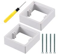 Acmerota Distanziatore per presa singola da 20 mm, cornice per presa singola 1 banda Distanziatore quadrato da 10 mm per scatola di montaggio posteriore rigogliosa (confezione da 2)