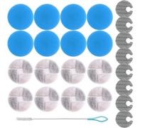 Acmerota Filtro di ricambio per fontana per gatti WF150, 8 set di filtri per fontanelle, filtri blu e bianchi Filtri di ricambio per erogatore automatico di acqua da 2 litri
