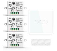 Acmerota interruttore senza fili della luce, Interruttori On/Off per lampadeApparecchi 1 telecomando e 3 ricevitori Kit di interruttori luminosi a distanza, 100M