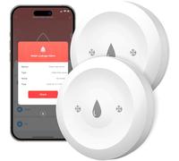 Acmerota Rilevatori di acqua WiFi Sensore intelligente di perdite d'acqua Gateway Zigbee richiesto, mini rivelatore di allagamento wireless per allarme e domotica intelligente per cucina bagno cantina