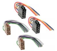 Acmerota Set di connettori per autoradio ISO per estremità libere dei cavi di alimentazione 2 x 8 pin Adattatore per autoradio DIN per veicoli Connettore per auto compatibile con VW per Opel per Ford
