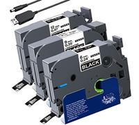 Acmerota Tze-335 12/9/6mm*8m Sostituire per Brother TZe-335 TZe-325 TZe-315 per Brother P-Touch PT-E110 H100R H100C H105 H110 1010 H108 PT-E550W PT-E300 PT-1000 PT-1010 PT -1250