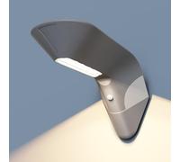 ACMHNC Applique Solare da Esterno,Sensore Movimento, IP65 | 4400 mAh Batteria, Alluminio, Lampada da Parete Per Giardino, Parete, Garage