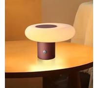 ACMHNC Lampada da tavolo a LED a forma di fungo, senza fili, lampada da tavolo a batteria, mini lampada da mushroom ricaricabile USB, lampada da comodino, touch dimmerabile, per camera da letto,