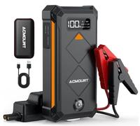 Acmount Jump Starter Power Pack, 4000A batteria per auto Booster Jump Starter per veicoli 12V (fino a 10L Gas, 8L Diesel), caricabatterie portatile per auto Power Bank con cavi di avviamento, torcia a
