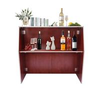 ACNAO Barra per eventi portatile con ripiani superiori e centrali, pieghevole, autoportante, portatile, per feste, picnic, barbecue, catering, spiaggia o feste all'aperto, marrone