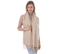 ACNCN Sciarpa da donna in cashmere pashmina scialle avvolge 300g extra large in cashmere sciarpe spesse per l'inverno, Beige