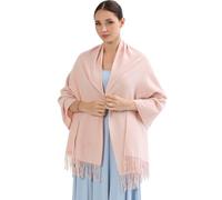 ACNCN Sciarpa da donna in cashmere, scialle pashmina, 300 g, extra large, spessa sciarpa in cashmere per l'inverno, Rosa pallido, 200cm*70cm