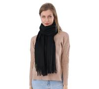 ACNCN Sciarpa da donna in cashmere, scialle pashmina, 300 g, extra large, spessa sciarpa in cashmere per l'inverno, Nero , 200cm*70cm