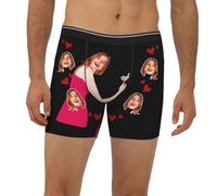 Acntrhm Boxer divertenti personalizzati per uomo, fidanzato, padre, marito, personalizzati, divertente, per moglie, intimo, per compleanno, San Valentino, regali per lui, Design-03, Taglia unica