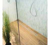 ACO Haustechnik ShowerDrain C Tile copertura per canalina doccia, 9010.89.85, ShowerDrain C Tile; ShowerDrain C acciaio inox spazzolato [Canaline Doccia e Scarichi Bagno > Canaline Doccia]