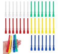 Acoeitl 35 pezzi 5 colori plastica spalmatore colla piastra striscio raschietto bastoncini spazzole durevoli flessibili facili da pulire colla applicatore spatola kit strumento di riempimento per la