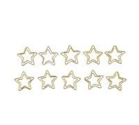 ACOGEDO 100pcs Gold Star Paper Clips Non-Slip and Durable for