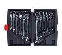 ACOGEDO 12 Pezzi Set di Chiavi a Cricchetto Chiave Combinata a Cricchetto Flessibile in Acciaio per Utensili 72 Denti la Superficie Lucidata Set di Chiavi a Chiave a Flessibilecombinazione a