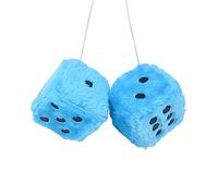 ACOGEDO 2 Dadi Appendere per Auto in Peluche, Pendente per Auto con Punti e Pendente a Ventosa, per Frigorifero in Vetro per, Lattina o Superficie, un Bicchiere per la Casa, una Tazza Sospesa (BLUE)