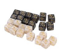 ACOGEDO 24 Pezzi Contatori di Dadi Statistiche in Marmo Acrilico Numero Chiaro Contatori di Dadi da Gioco di Carte Compatibili 12 Neri di BianchiContatori di in MarmoContatori di da Gioco di CarteD6